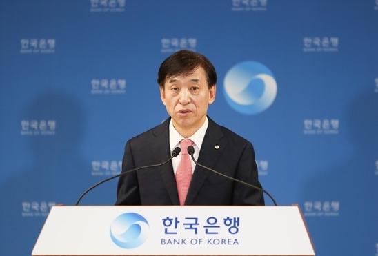 이주열 한국은행 총재가 지난 달 28일 서울 중구 한국은행에서 열린 통화정책방향 기자간담회에서 발언하고 있다.Ⓒ한국은행