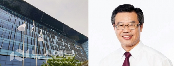 사진은 용산구청 청사와 성장현 구청장 이다./제공=(용산구청)