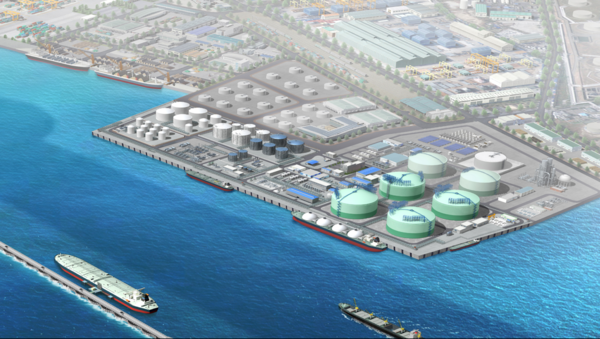 울산 북항 에너지 터미널 조감도. /사진=대우건설 제공