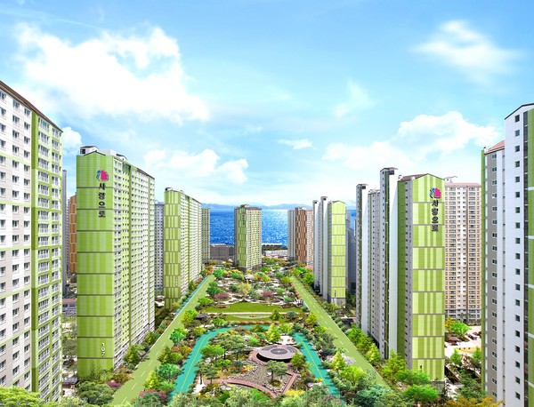 창원월영 마린애시앙 중앙광장. /사진=부영주택 제공