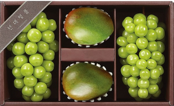 현대백화점이 공개한 추석 선물세트 판매 매출 분석 결과에 따르면 샤인머스캣·멜론·애플망고 등 이색 과일 선물세트 매출이 지난해 같은 기간과 비교해 64.0% 증가했다. /사진=현대백화점 제공