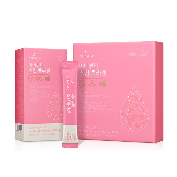 자연주의 건강기능식품 브랜드 아트라움(ATRAUM)이 피부 건강을 위한 2중 기능성의 피쉬 콜라겐 펩타이드 ‘이너뷰티 스킨 콜라겐’을 출시했다.  사진/ 아트리움 제공