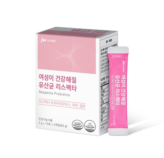 JW중외제약은 여성 질 건강을 위한 건강기능식품 ‘여성이 건강해질 유산균 리스펙타’를 출시했다고 4일 밝혔다. 