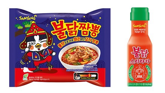 삼양식품은 불닭브랜드 신제품 ‘불닭짬뽕’과 ‘불닭스리라차’를 출시한다고 21일 밝혔다.  사진/ 삼양식품