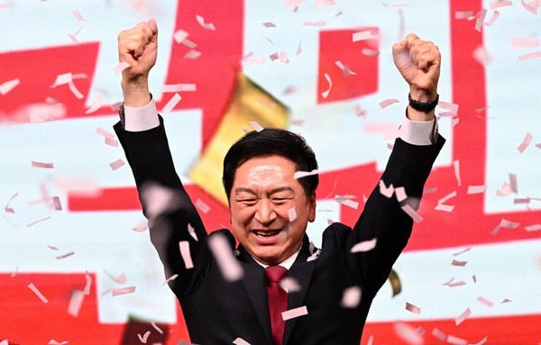 김기현 국민의힘 후보, 52.93% 과반득표로 새 당대표 확정 / 사진 = 뉴시스