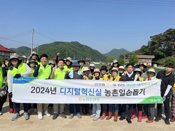 농협중앙회 디지털혁신실, 영농철 일손돕기 실시 / 사진 = 농협중앙회 제공