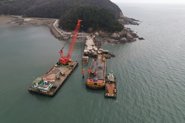 덕적면 서포리항 어촌뉴딜 300사업 현장 사진/ 인천시