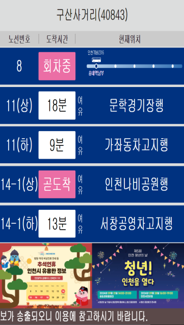 인천시 내 약 6,171개 버스정류장에 ‘바로버스 2.0’을 단계적으로 도입할 계획” /제공  인천시