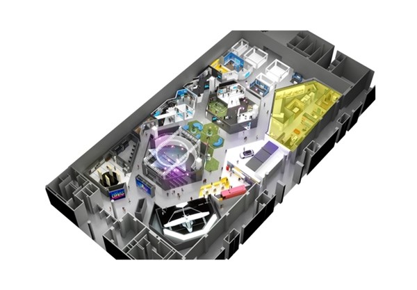 SLW 스마트 홈 전시관 조감도(노란 음영 부분 SH공사 부스)