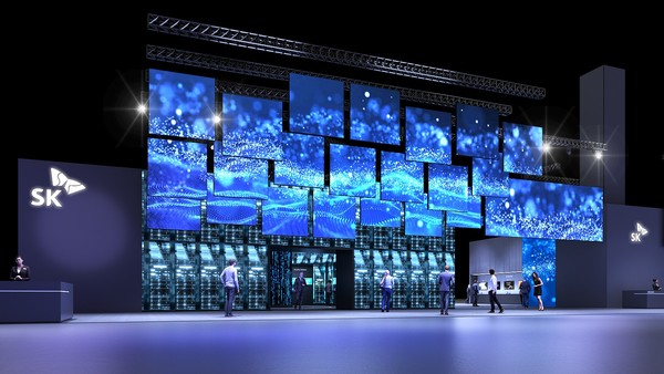 CES2025 SK그룹 전시관의 입구인 '혁신의 문(Innovation Gate)'의 조감도  / 사진 = SK텔레콤 제공