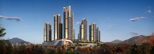 현대건설 부산 연산5구역 조감도 및 투시도.