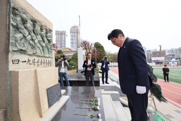 인천광역시교육청, ‘제65주년 4․19혁명 기념식’ 개최/ 사진 인천광역시교육청