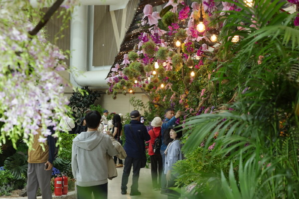 실내 전시관에 조성된‘숨 쉬는 실내 정원’/사진 고양시