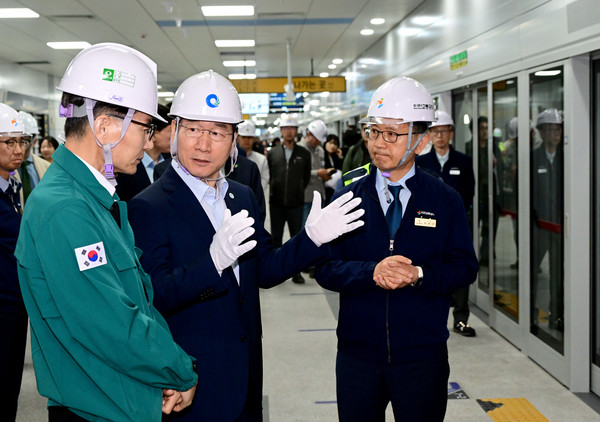 검단 연장선 개통 대비 현장점검/사진 인천시