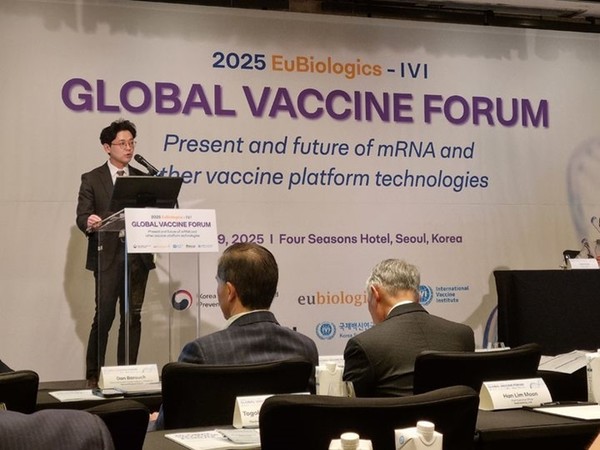 mRNA 백신 전략 설명 중인 신윤철 GC녹십자 개발팀장. / 사진 = GC녹십자 제공