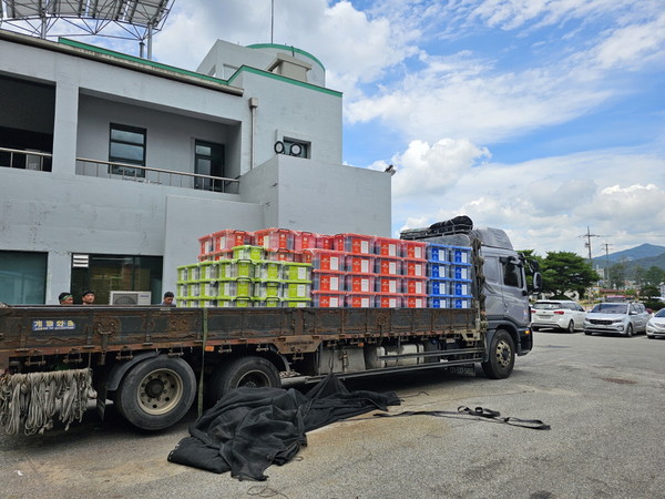 가평군 긴급 구호 물품/ 사진 고양시