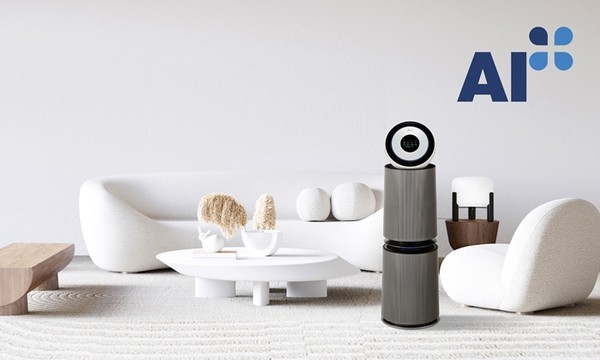 LG전자  AI 공기질 센서를 적용한 LG 퓨리케어 AI 오브제컬렉션 360˚ 공기청정기. / 사진 = LG전자 제공