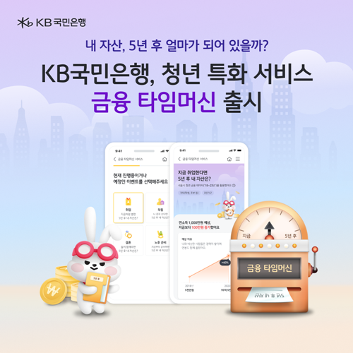 KB국민은행은 청년 고객을 위한 미래 자산 예측 서비스 '금융 타임머신'을 선보인다.  / 사진 = KB국민은행 제공