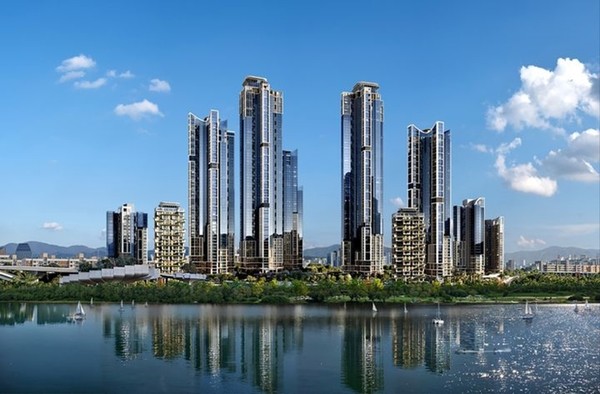 현대건설 압구정2구역 한강변 단지 전경. / 자료 = 현대건설 제공